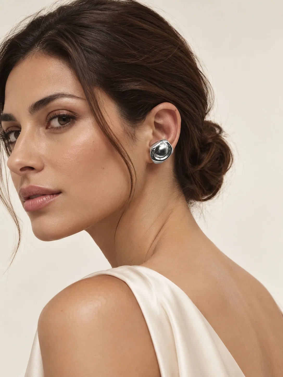 Earcuff Sordo Cubagua Bañado en Plata Small